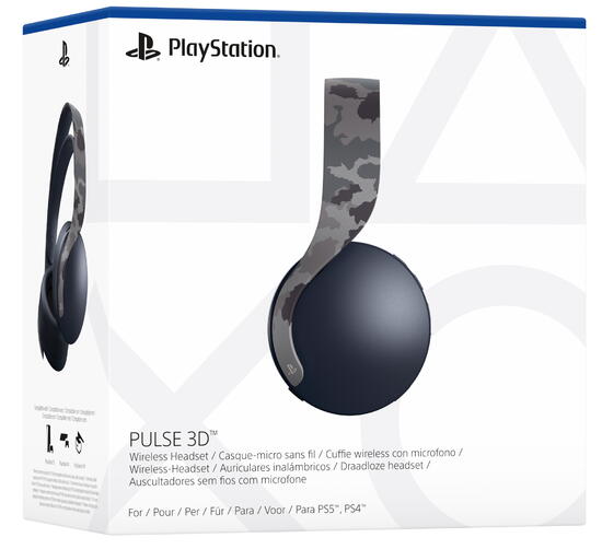 Cuffie Sony Wireless Pulse 3D PS4/PS5 Grey Camouflage Usato Cuffie Sony Wireless Pulse 3D PS4/PS5 Grey Camouflage Usato